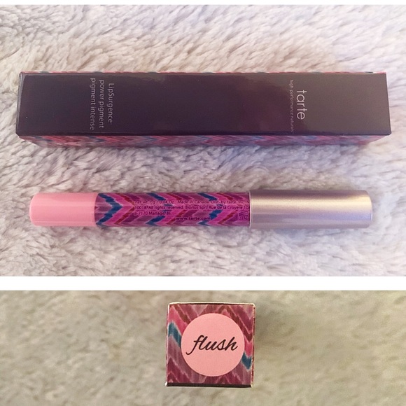 👄 TARTE LIP STAIN / MARKER / TINT LipSurgence Power Pigment NIB LIP TINT ‘FLUSH’ - Picture 4 of 6